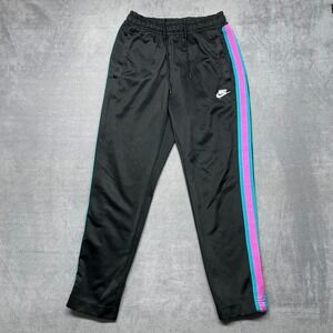 Nike Y2K Sportswear Tribute Track Pants Womens Medium Black High Rise Drawstring